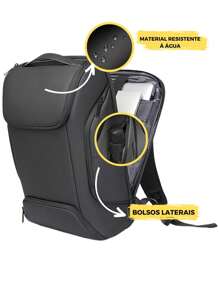 Men's Premium Reinforced Executive Notebook Backpack For Work - 黑色 - 查看 5