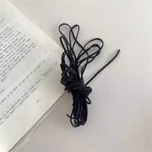 Black Velvet & Leather Cord - Black - View 1