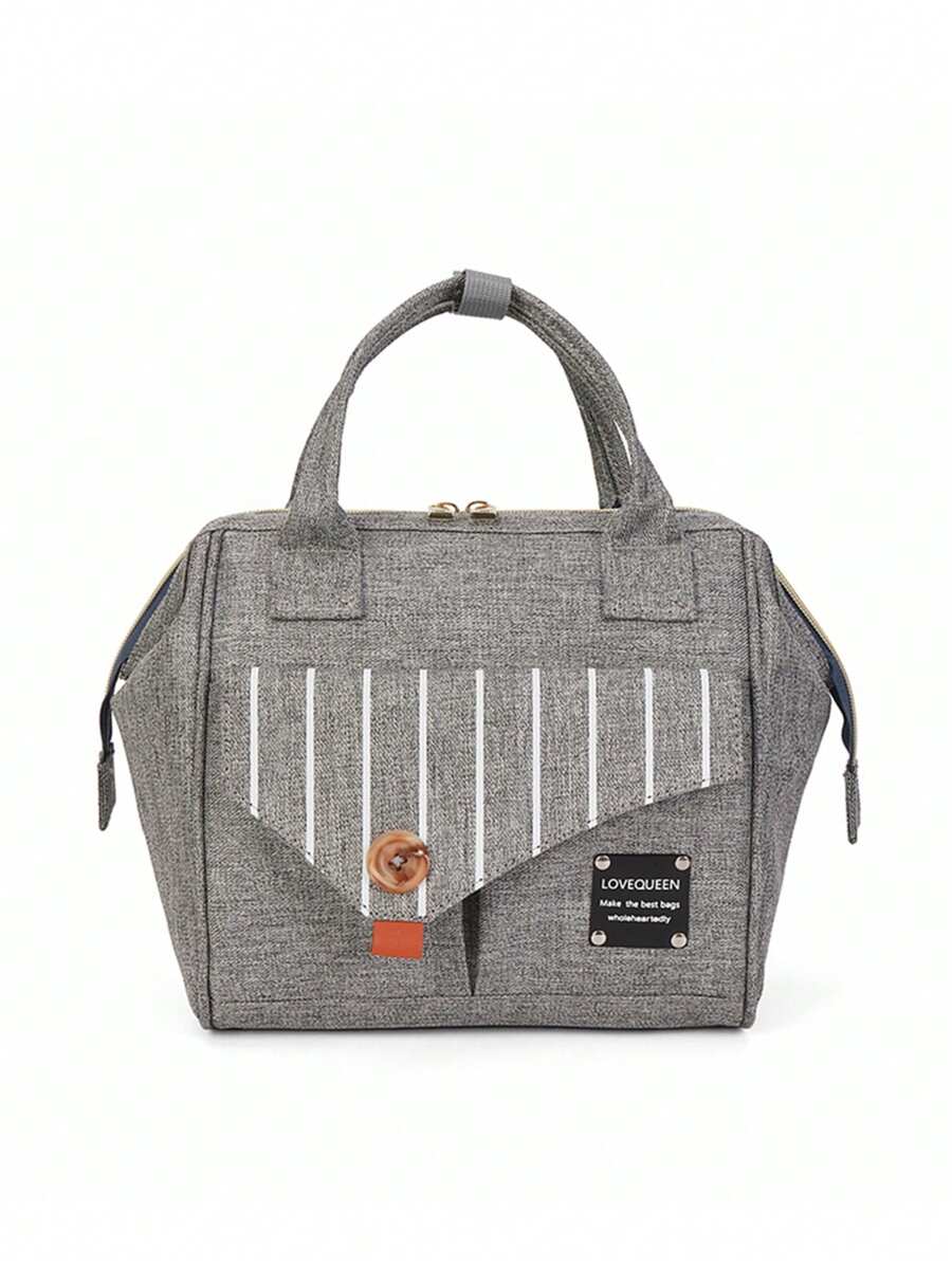 1 Miếng Vải Oxford Túi mẹ , Nhẹ & Sành điệu Túi đeo vai Với Chéo cơ thể Lý tưởng Với - Xám - Xem 1