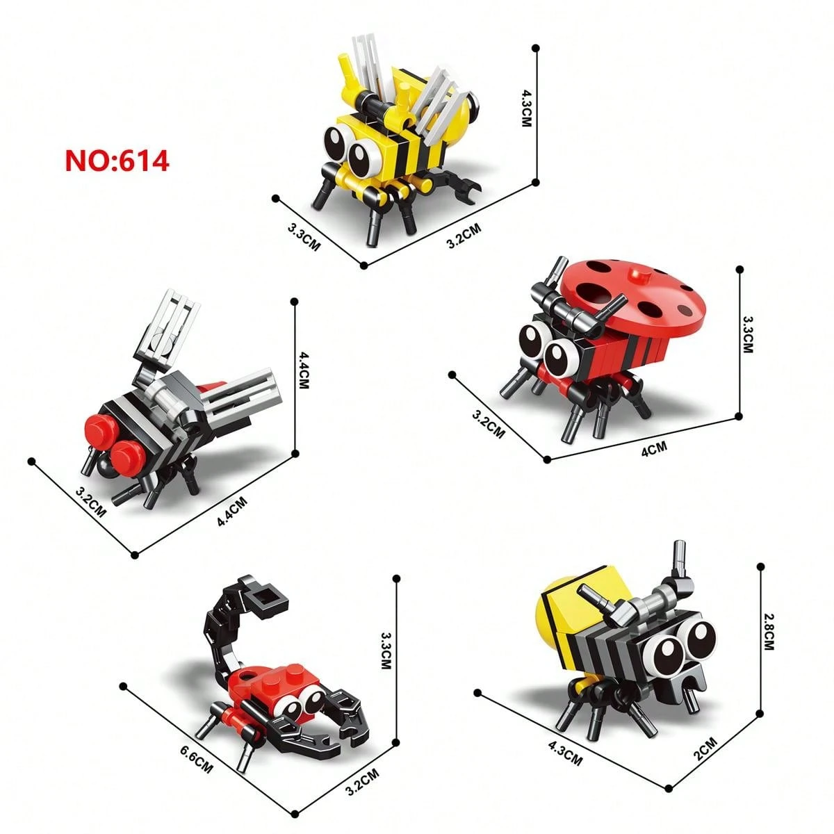 Small Building Block Insect Puzzle, Random Delivery Of Multiple Styles ...