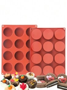 1pc Cylinder Silicone Molds for Baking,  Mousse Cake 3D Silicone Baking Molds for Brownie French Dessert Mold Pastry Ice Cream,Soap, Candle, Cupcake, Pudding, Jello, Muffin