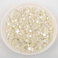 50 pezzi Pentagramma Bianco Perline Stelle Distanziatori Acrilici Per Creazione Di Gioielli Braccialetto DIY Accessori Collana Fatti A Mano 8-14mm