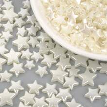 50 pezzi Pentagramma Bianco Perline Stelle Distanziatori Acrilici Per Creazione Di Gioielli Braccialetto DIY Accessori Collana Fatti A Mano 8-14mm