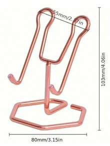 1入組辦公室電話支架,創意設計平板支架,金屬防滑桌面支架 - 彩色 - 查看 3