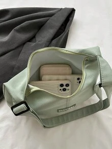 新款時尚簡約風肩背兩用袋 - 綠色 - 查看 6
