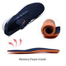 Men's Running Shoes - Men's Walking Shoes Knit Mesh Breathable Athletic Sneakers Slip On Tennis Comfortable Cushioning Lightweight Gym Sport Shoes - 藏蓝色 - 查看 5