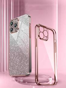 Nieuwe platingtechnologie Anti-val telefoonhoesje + glitterkaart + Astronaut-plating Universele verborgen standaard + telefoonhoesje Volledige set Compatibel met Apple/Samsung/Xiaomi/Oppo/Vivo