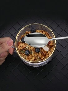4件套便攜式不銹鋼旅行餐具套裝,包含刀、叉、匙和收納盒,非常適合辦公室、學校、野餐、露營和戶外活動 - 藍色 - 查看 4