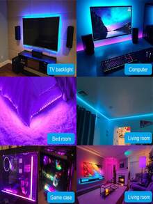 Tira LED Neón Flexible – Fuentes Luminosas Decorativas – Transforma Espacios con Nuestras Tiras de Luces LED, Tira LED Neon y Luz Neon - Fantásticas Luces LED Neon Flex para Decoración Interior y Exterior-b - Multicolor - Ver 3