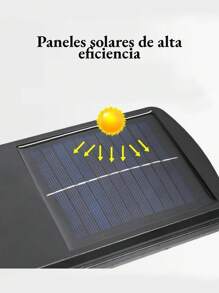 Lampara LED Solar de Alta Luminosidad para Exteriores - Focos LED Solares de Pared Resistentes a la Intemperie - Ilumina Patio, Terraza con Nuestra Lampara para Exteriores - 100% Energía Solar-a - Negro - Ver 7