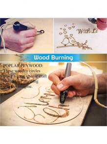 5入組diy圓形木質吊飾和彩繪圓形木片