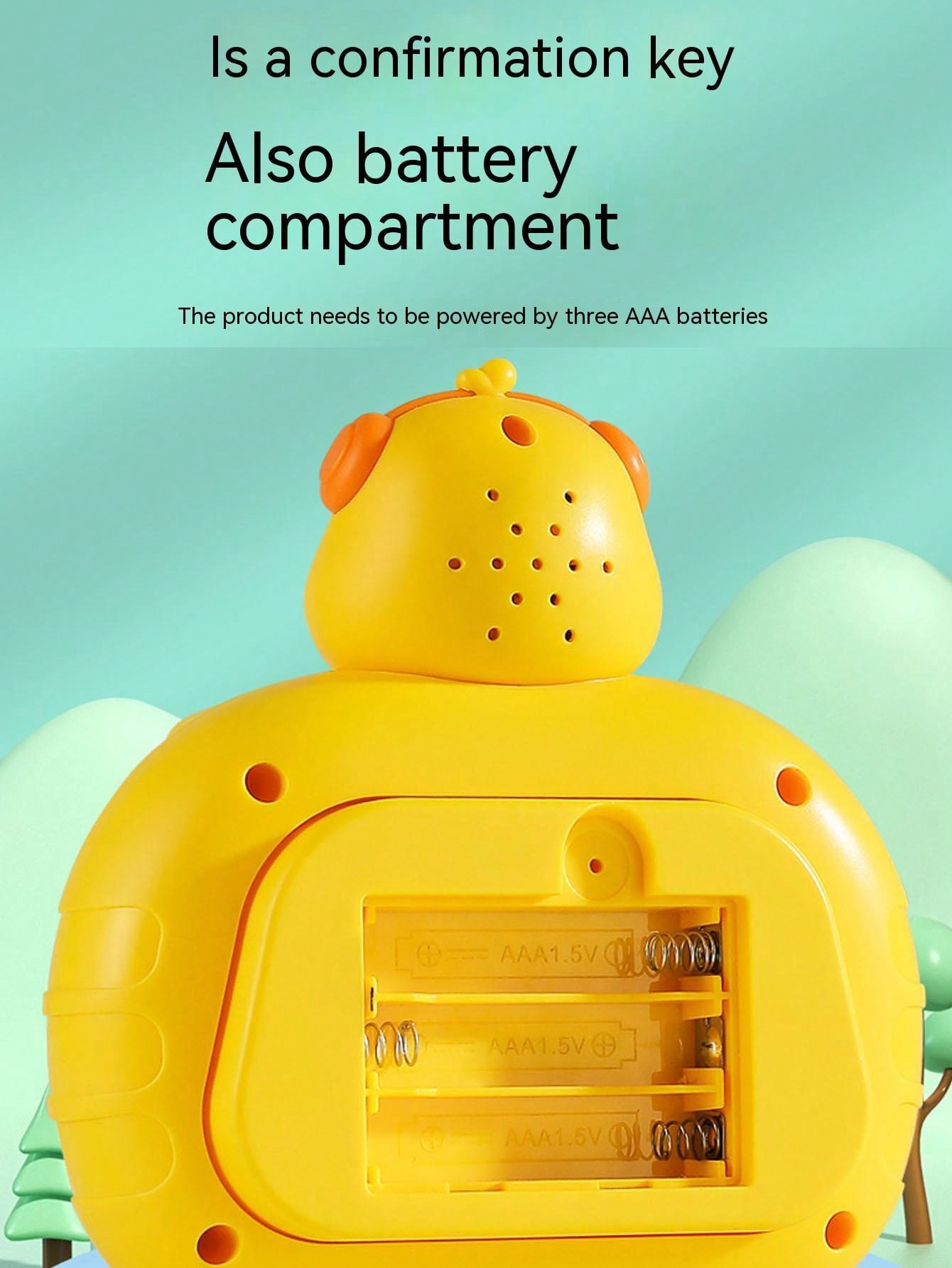 Cute Yellow Duck Press & Play Puzzle Speed Push Game Machine, Cute Rabbit Electronic Toy For