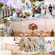 100 Sets Rose Key Bottle Opener Wedding Favors For Guests Bulk Skeleton Keys With Card For Rustic Party Bridal Showers - Bronze - View 5