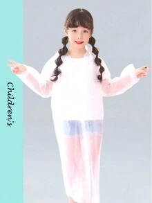 1入組eva材質大人一體式雨衣-男女適用的便攜式戶外旅行雨衣套裝-適用於自行車騎行的雨披-兒童戶外旅行暴動雨披-粉色 - 粉色 - 查看 6