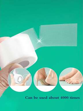 1 Roll Anti-Friction Heel Protector, Finger Pads, Air Cotton Insoles For High Heels, Leather Shoes, Toe Pads, Invisible Adhesive Tape For Ankles And Feet