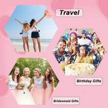 Jewelry Case Jewelry Box Jewelry Organizer, Travel Essentials/ Accessories, Ring Necklace Earring Jewelry Holder Organizer Box With Mirror, Birthday Gifts For Women Mom Grandma Initial A,B,C....., Gift For Valentine's Day - Pink - View 7