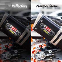 3pcs Xe máy Hơi thoát ra Đường ống Hình dán Nhôm 3D Chống nóng Moto Đề can - Nhiều màu - Xem 2