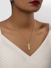 非凡哥德式透明項鍊,情侶墜子,美式嘻哈風格男女珠寶首飾 - 彩色 - 查看 1