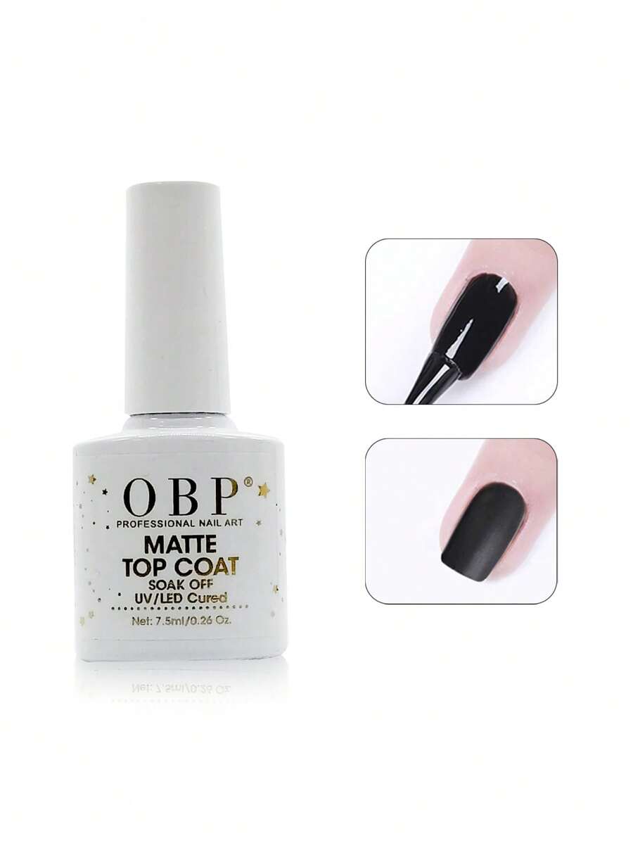 1 Pieza Top Matte Gel UV/LED Para Uñas 7.5ml - transparente - Ver 1