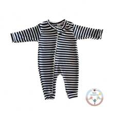 Kit 2 Baby Boy Rompers With Embroidered Zipper 100% Cotton Suedine - Navy Blue - View 2