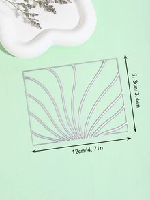 1 Miếng Thép carbon Kim loại Cắt Khuôn tô Đối với Hộp , Dợn sóng Khung trang trí , Phong bì , Thiệp chúc mừng , Hình chụp , Làm sổ lưu niệm - Bạc - Xem 2