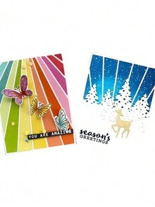 1 Miếng Thép carbon Kim loại Cắt Khuôn tô Đối với Hộp , Dợn sóng Khung trang trí , Phong bì , Thiệp chúc mừng , Hình chụp , Làm sổ lưu niệm - Bạc - Xem 4