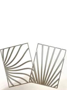 1 Miếng Thép carbon Kim loại Cắt Khuôn tô Đối với Hộp , Dợn sóng Khung trang trí , Phong bì , Thiệp chúc mừng , Hình chụp , Làm sổ lưu niệm - Bạc - Xem 7