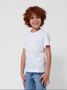 男童純色背心 - 白色 - 查看 2