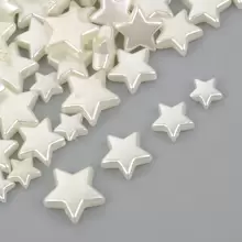 50 pezzi Pentagramma Bianco Perline Stelle Distanziatori Acrilici Per Creazione Di Gioielli Braccialetto DIY Accessori Collana Fatti A Mano 8-14mm