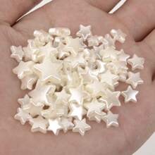 50 pezzi Pentagramma Bianco Perline Stelle Distanziatori Acrilici Per Creazione Di Gioielli Braccialetto DIY Accessori Collana Fatti A Mano 8-14mm