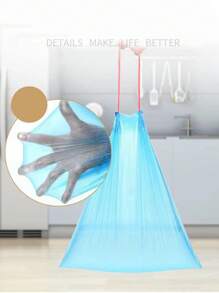 65pcs/5rolls (Random colour), Extra Thick Drawstring Type Garbage Bag,Bathroom Trash Bag, Disposable Trash Bag, Pouch Kitchen Storage Garbage Bags, Plastic Bag For Bathroom Kitchen Office Restaurant Cleaning - Multicolor - View 7