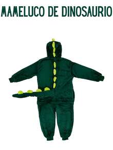 Mameluco Dinosaurio Pijama Adolescente y Adulto Para noches Cómodas Diseño Reptil Envío Protegido - Verde - Ver 2