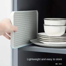 2pcs Kitchen Dish Drainer With Drip Tray, Double-layered Multi-functional Rectangle Tea And Fruit Tray Drain Rack - White - View 5