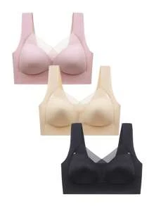 3入組無縫無線內衣,性感推up胸罩,運動內衣,瑜珈內衣,跑步背心,舒適文胸,女性內衣褲