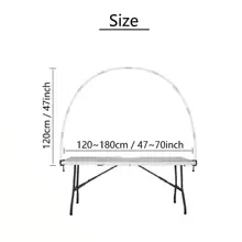 1 Set Table Balloon Arch Kit, Adjustable Balloon Arch Stand Frame For Different Size Tables, Balloon Garland Decorations Of Birthday Party Wedding Graduation Bachelor Party - White - View 4