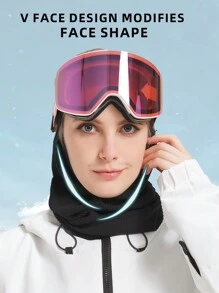 Sun Protective Anti UV Windproof Neck Guard Seamless Nylon Ski Face Mask Ski Mask - Black - View 2