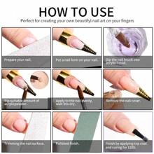 LIMEGIRL Professional Acrylic Nail Art Kit, Acrylic Powder, Acrylic Liquid, Gel Nail Kit, Nail Drill, Nail Drill Set, Nail Glitter, Fake Nails Art Tool Set, Includes Everything Needed To Create Perfect French Manicure! - Apricot - View 7