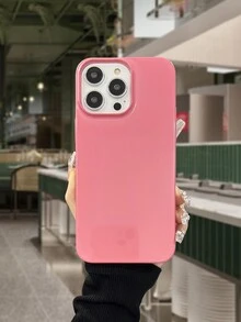 1入glossy單色乙烯基手感手機殼,與iphone兼容 - 玫紅色 - 查看 2