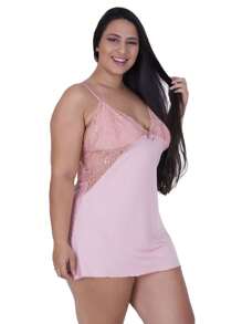 Plus Size Nightgowns & Sleepshirts - 淺粉色 - 查看 1
