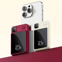 Magnetic Potable Power Bank, Portable Charger Magnetic Power Bank Fast Charging Fit for All Phones - Apricot regular version - View 4