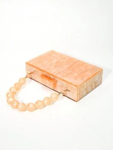 Mini Bolso De Acrílico Degradado De Moda Para La Noche - Champán - Ver 4