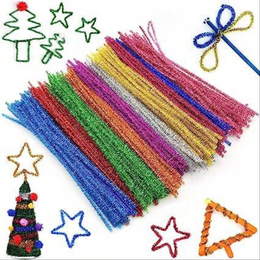 100 Piezas De Limpiapipas Para Manualidades, Limpiapipas Largos De 12 Pulgadas | Regalo De Día De San Valentín Para Niños(regalo Para Niños De Colores Aleatorios) - 100 piezas - Ver 1