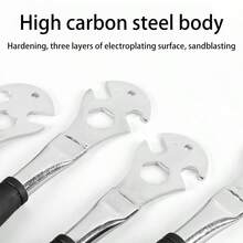 1個/2個山地自行車踏板扳手,延長式自行車踏板修復工具,前後軸扳手,15/24mm