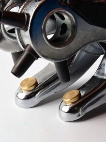 皮革打孔工具套件,升級版皮帶打孔器,適用於皮革、馬鞍、鞋、布料等diy和手工藝項目,6孔重型旋轉打孔器,易於製作精確圓孔 - 銀色 - 查看 5