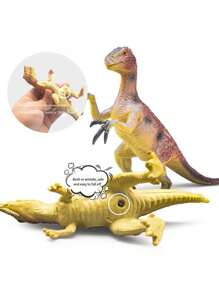 Modelo De Dinosaurio T-rex Realista, Goma Suave, Sonido, 1 Unidad - Multicolor - Ver 7
