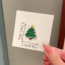1 cái Của Phim hoạt hình dễ thương Trâm cài , Cá nhân hóa Cây thông noel Huy hiệu , Đơn giản Phụ kiện Kim băng , Vòng cổ Kim băng , Thích hợp Đối với Quần áo , Túi Trường học  Và Khác Đồ trang trí - Nhiều màu - Xem 3
