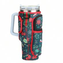 1 Miếng 40oz cao su tổng hợp Tay áo Đối với Cốc , Đông cứng Cốc , Giáng sinh Cốc Và Ô tô/xe hơi Cúp , Cách nhiệt Có thể mang đi Cầm tay Chéo cơ thể Cúp Tay áo - màu xanh lá - Xem 6