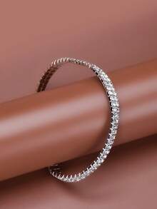 1條彈性伸縮腳鍊,適合女性日常穿著 - 銀色 - 查看 3