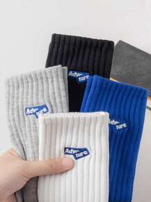 运动户外 4 双男女款袜子，长款防臭吸汗运动袜，适合秋冬季；中筒透气袜，适合夏季 - 彩色 - 查看 1