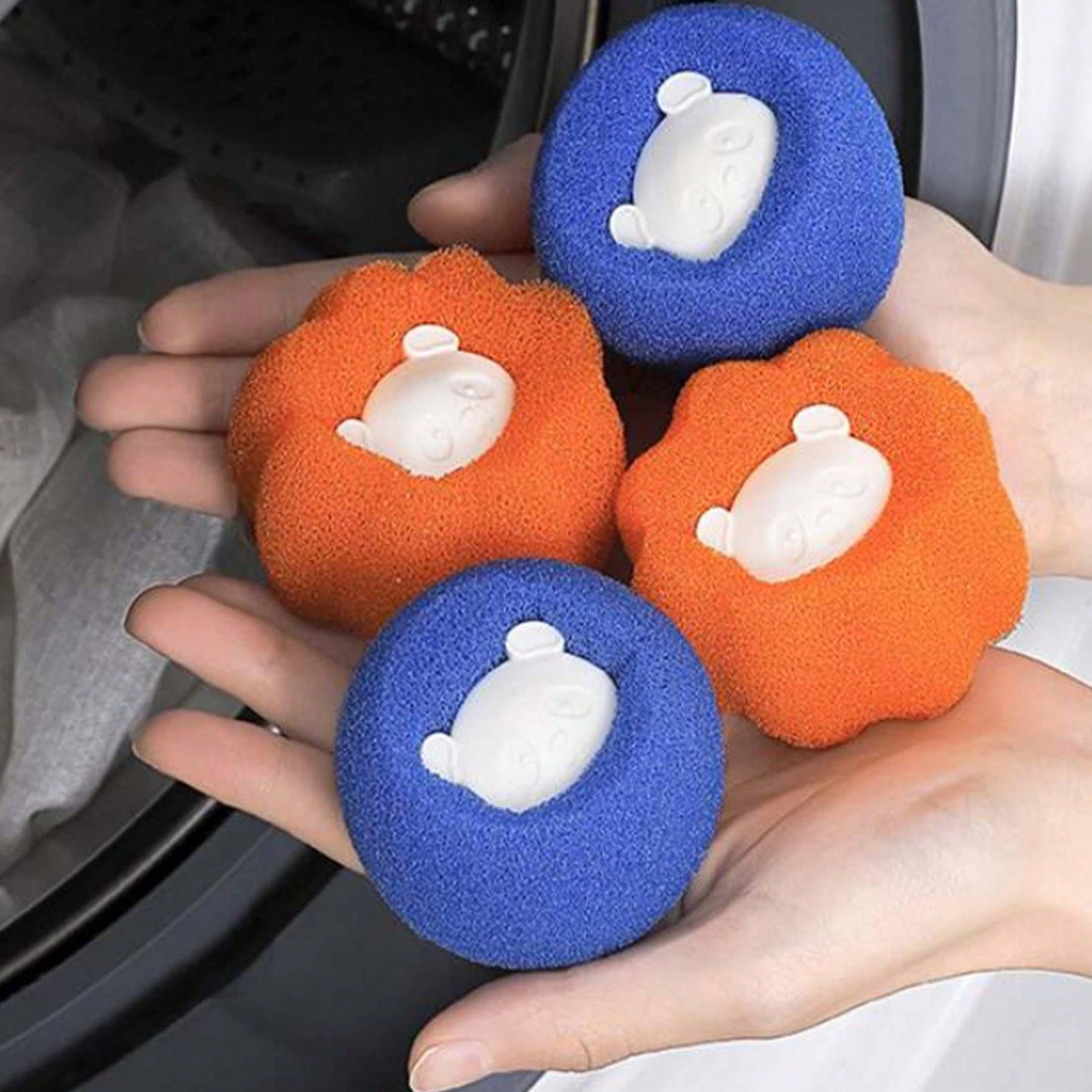 A set of washing machine drying balls, washing machine sponge cleaning